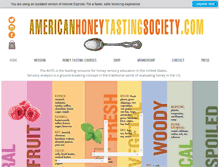 Tablet Screenshot of americanhoneytastingsociety.com
